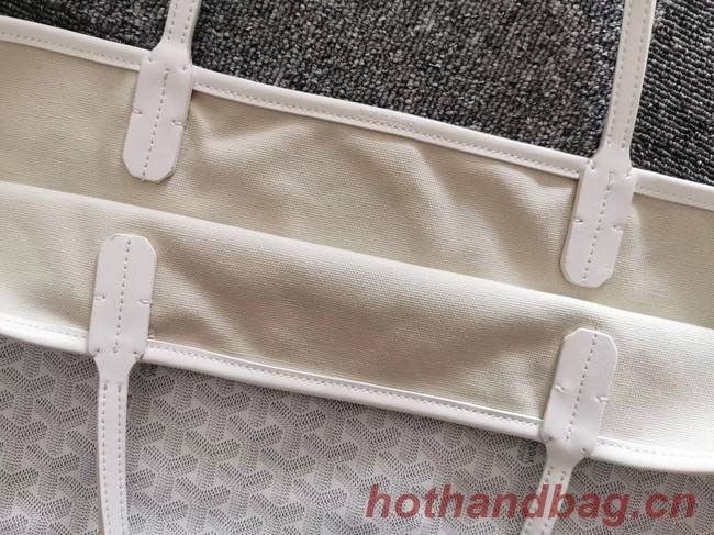 Goyard Calfskin Leather Tote Bag 6783 White