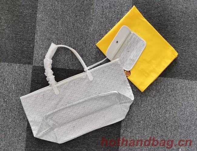 Goyard Calfskin Leather Tote Bag 6783 White