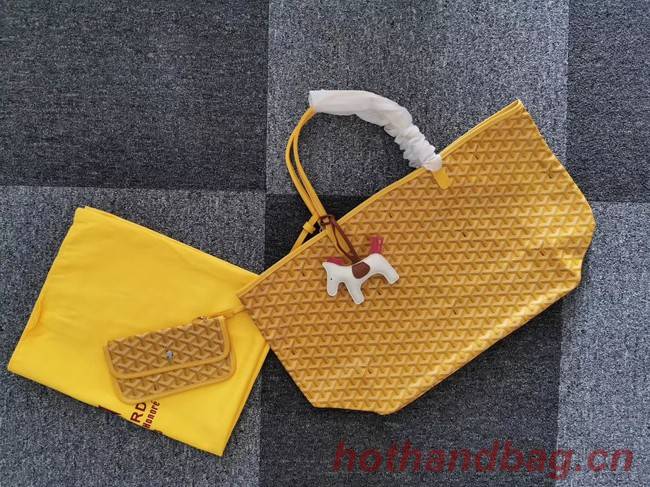 Goyard Calfskin Leather Tote Bag 6783 Yellow