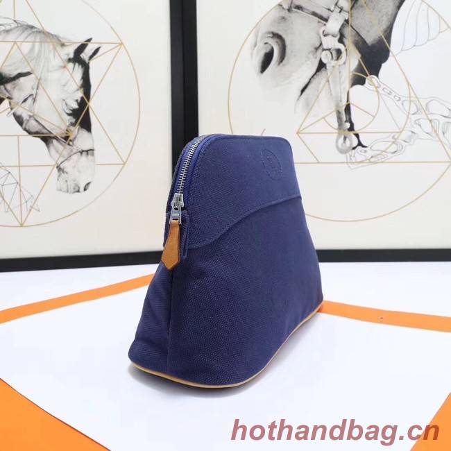 Hermes Cosmetic Bag H3699 Dark Blue