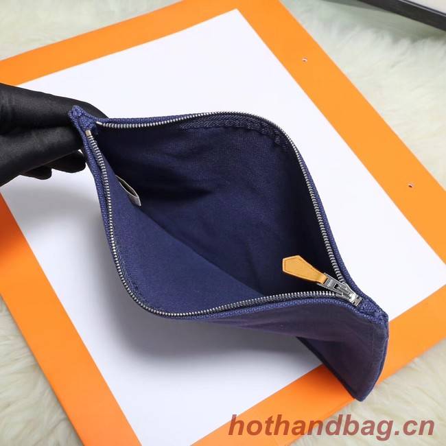 Hermes Cosmetic Bag H3700 Blue