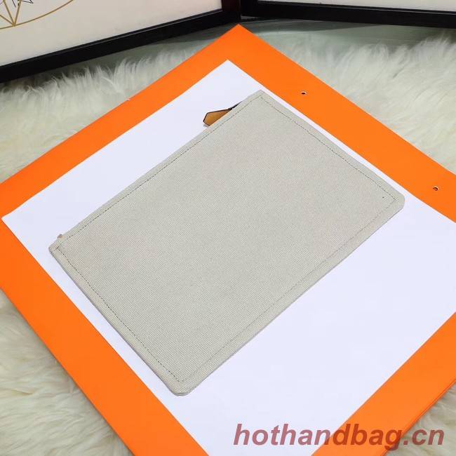 Hermes Cosmetic Bag H3700 Light Grey