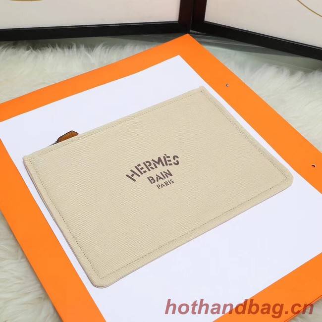 Hermes Cosmetic Bag H3700 Off White