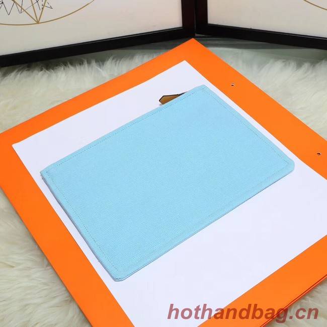 Hermes Cosmetic Bag H3700 Sky Blue