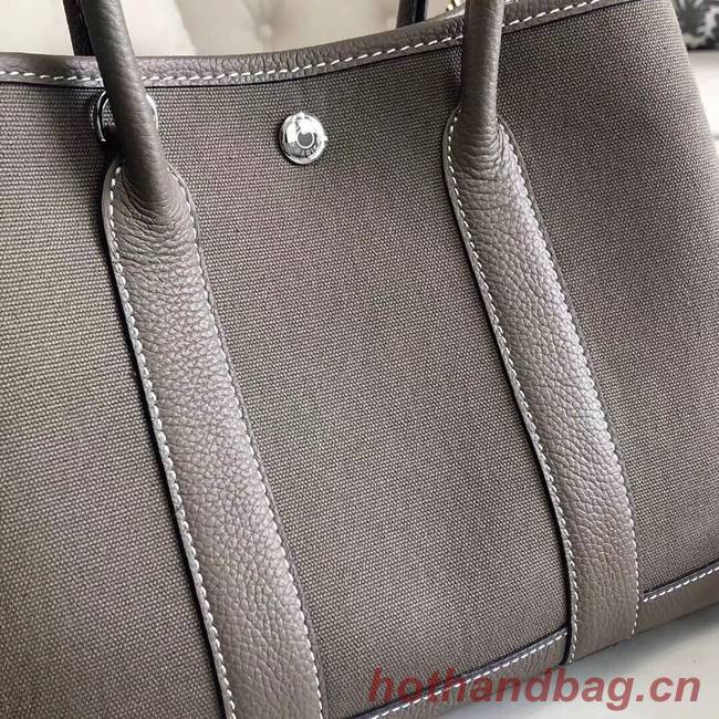 Hermes Garden Party 36cm Tote Bags Original Leather A3698 Grey