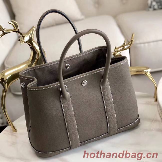 Hermes Garden Party 36cm Tote Bags Original Leather A3698 Grey