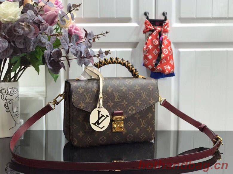 Louis vuitton original Monogram Canvas POCHETTE METIS M43984 Wine