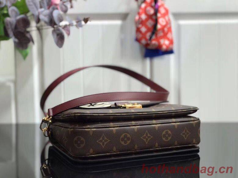 Louis vuitton original Monogram Canvas POCHETTE METIS M43984 Wine