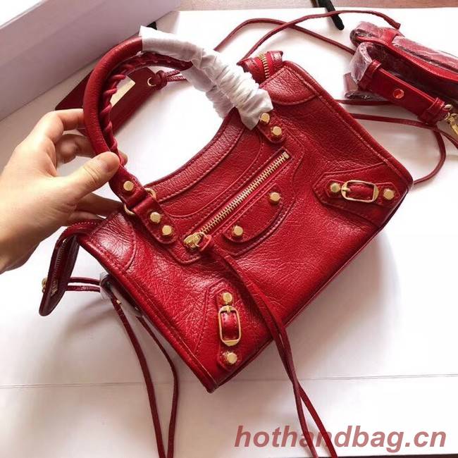 Balenciaga The City Handbag Calf leather 382567 red