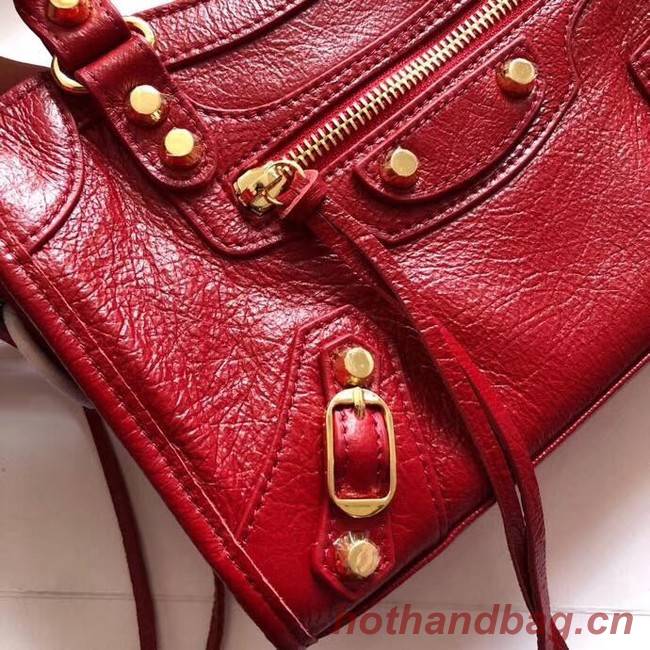 Balenciaga The City Handbag Calf leather 382567 red