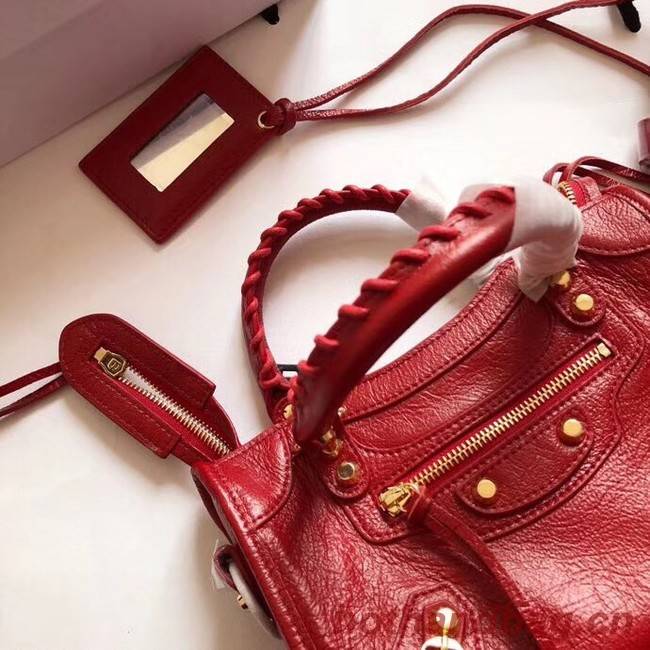 Balenciaga The City Handbag Calf leather 382567 red