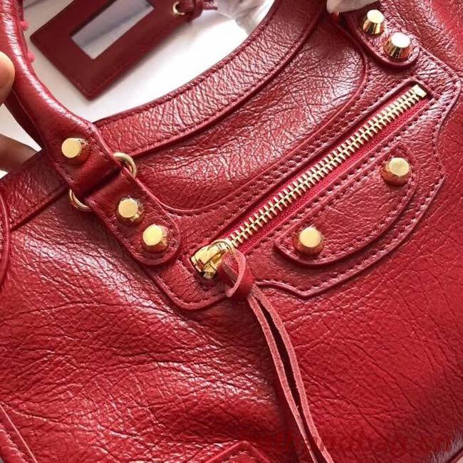 Balenciaga The City Handbag Calf leather 382568 red