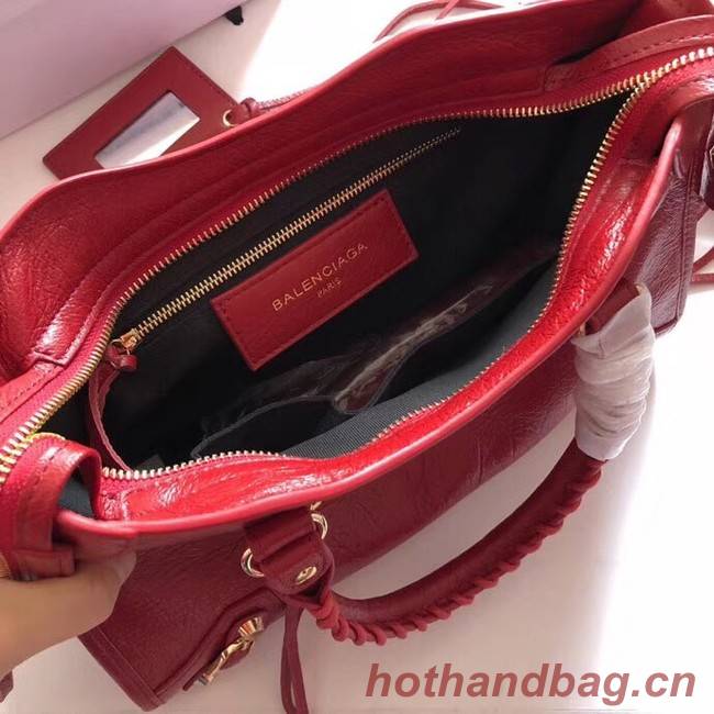 Balenciaga The City Handbag Calf leather 382568 red