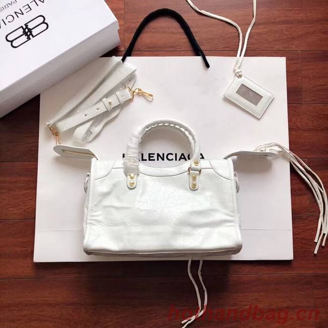 Balenciaga The City Handbag Calf leather 382568 white