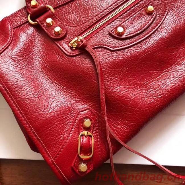 Balenciaga The City Handbag Calf leather 382569 red