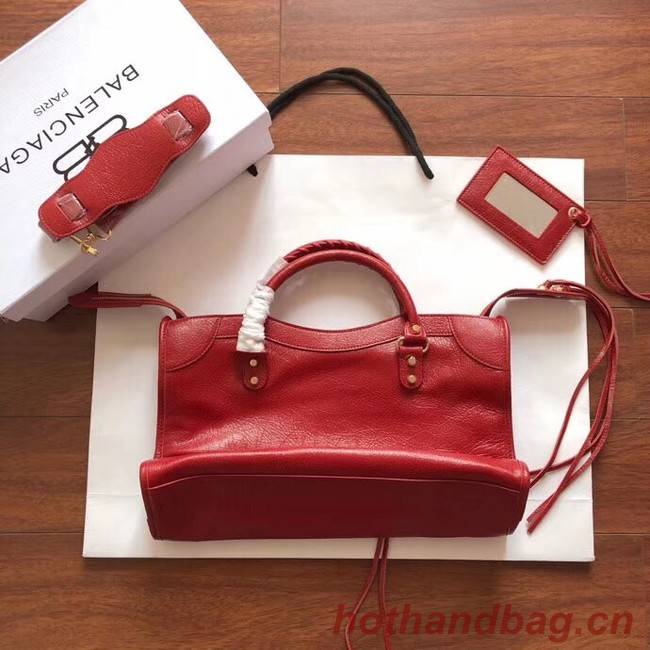 Balenciaga The City Handbag Calf leather 382569 red