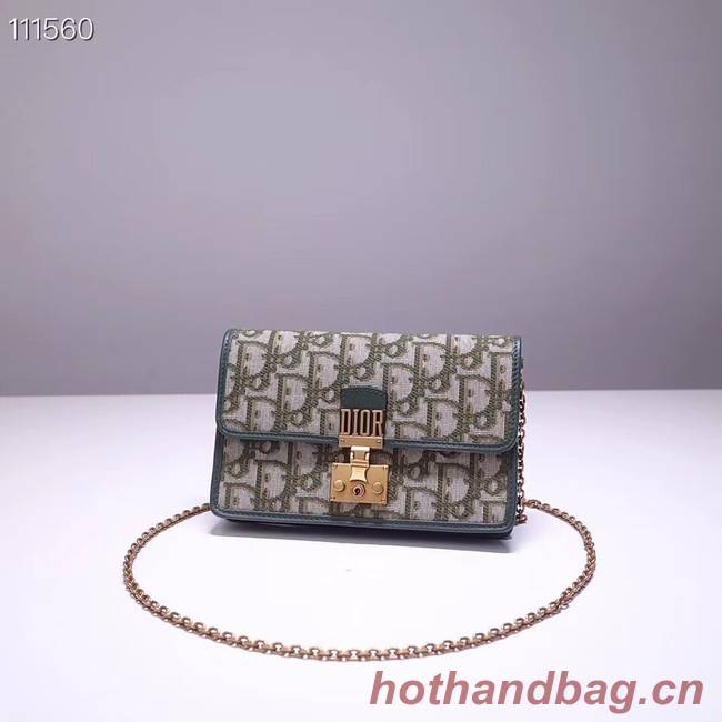 Dior DIORAMA leather Chain bag S2012 green