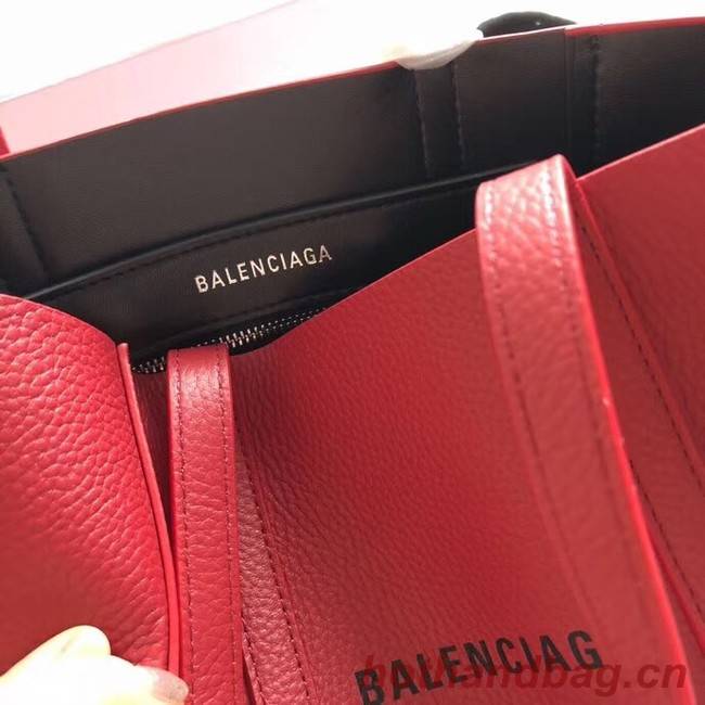 Balenciaga Original Leather Mini Shopper Bag 6696 Red