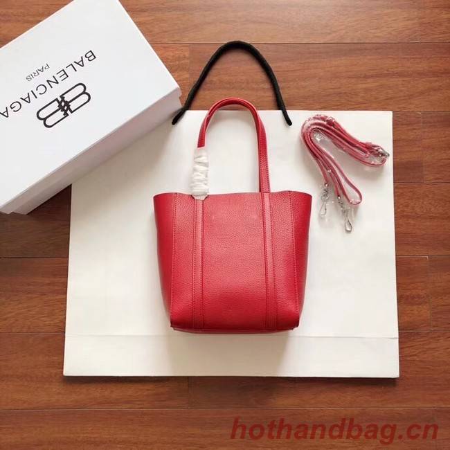 Balenciaga Original Leather Mini Shopper Bag 6696 Red