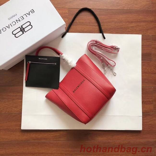 Balenciaga Original Leather Mini Shopper Bag 6696 Red