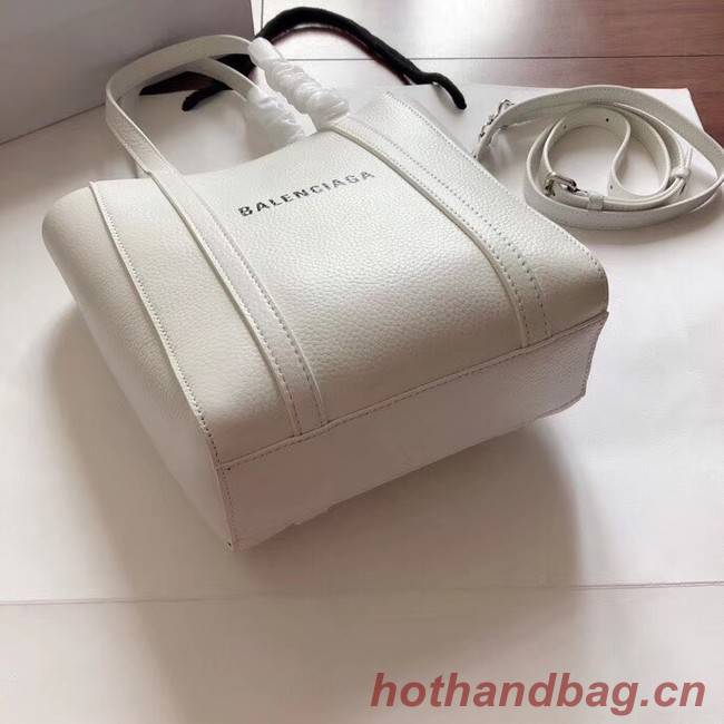 Balenciaga Original Leather Mini Shopper Bag 6696 White