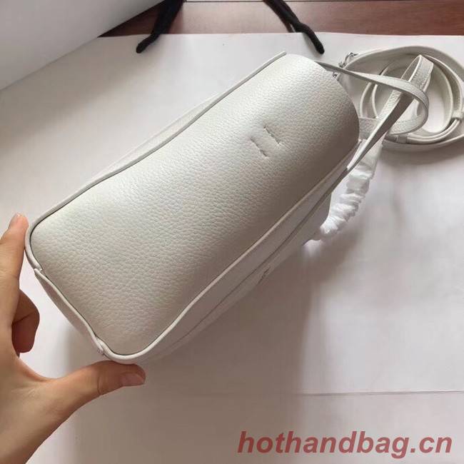 Balenciaga Original Leather Mini Shopper Bag 6696 White