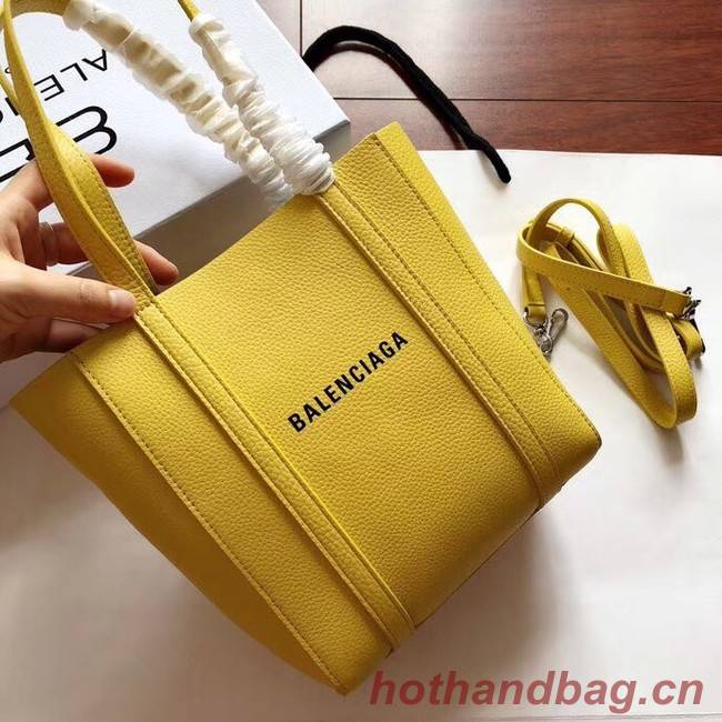 Balenciaga Original Leather Mini Shopper Bag 6696 Yellow