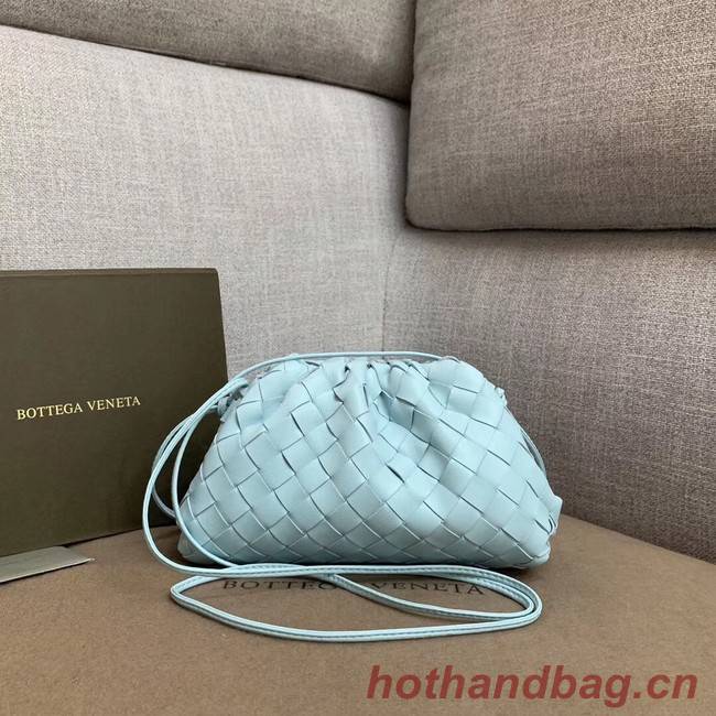 Bottega Veneta Sheepskin Weaving Original Leather BV3693 Sky Blue