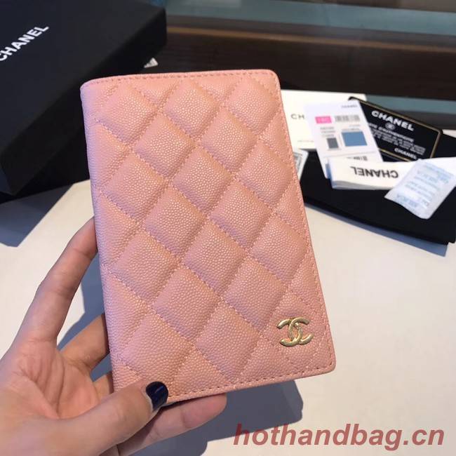 Chanel Calfskin Leather & Gold-Tone Metal Wallet A80385 Pink