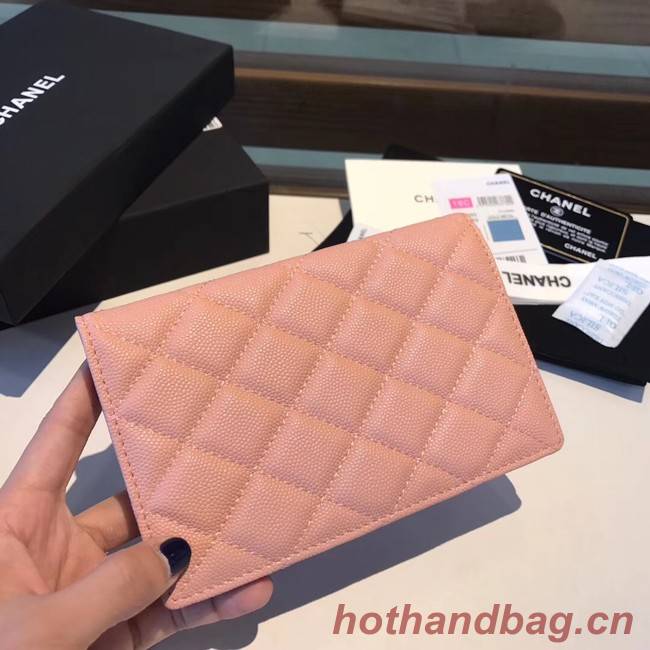 Chanel Calfskin Leather & Gold-Tone Metal Wallet A80385 Pink