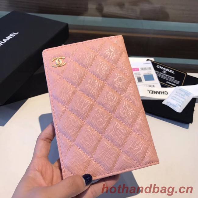 Chanel Calfskin Leather & Gold-Tone Metal Wallet A80385 Pink