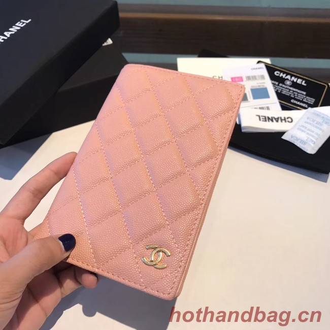 Chanel Calfskin Leather & Gold-Tone Metal Wallet A80385 Pink