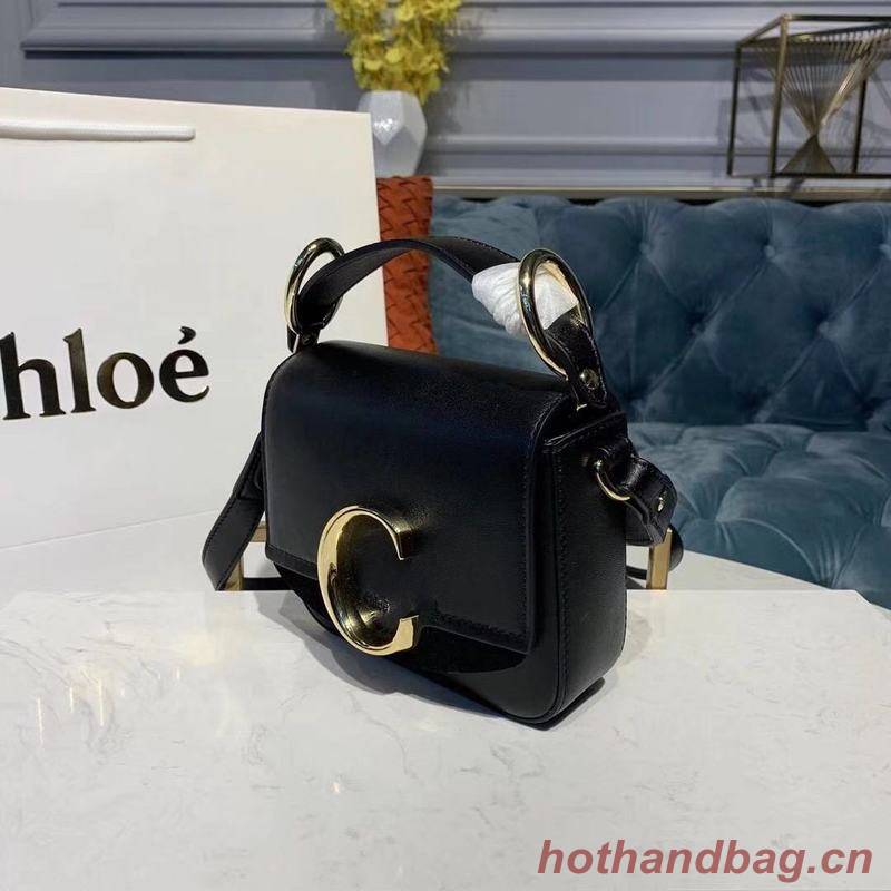 Chloe Original Calfskin Leather Top Handle Small Bag 3S030 Black