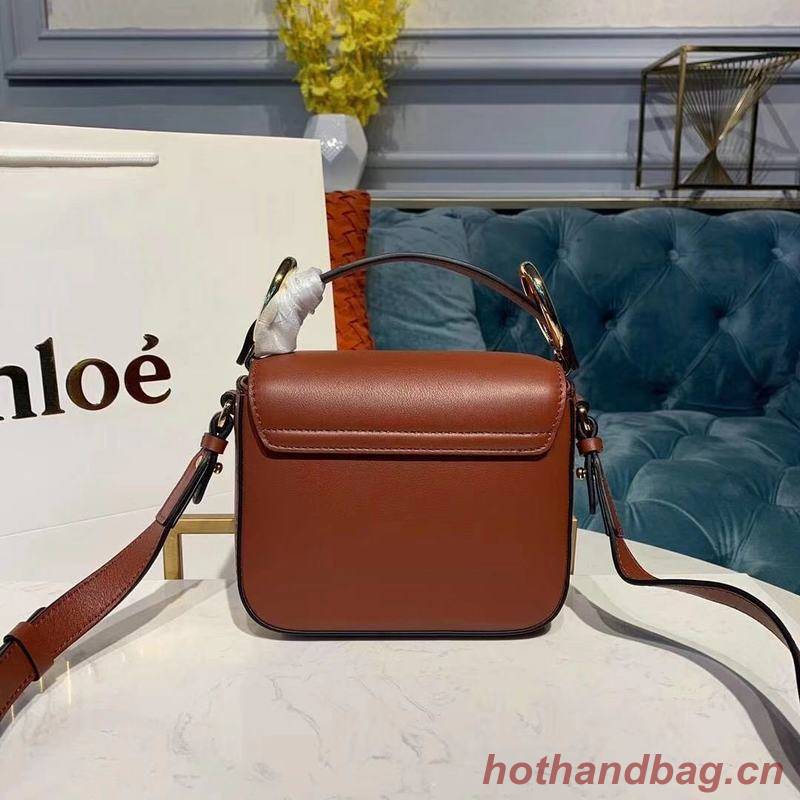 Chloe Original Calfskin Leather Top Handle Small Bag 3S030 Brown