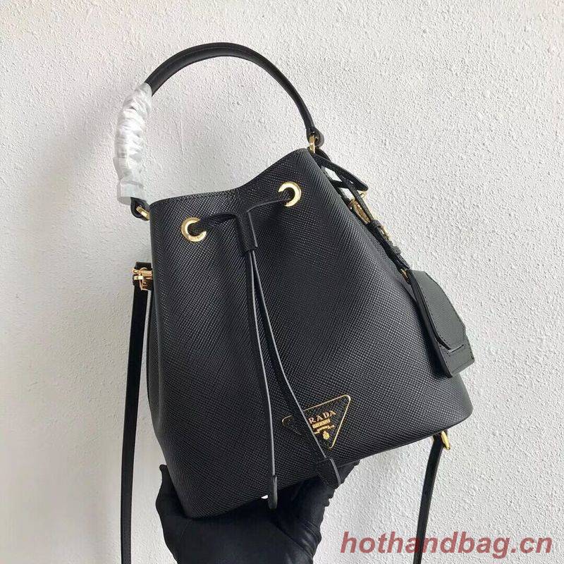 Prada Galleria Saffiano Leather Bag 1BE032 Black