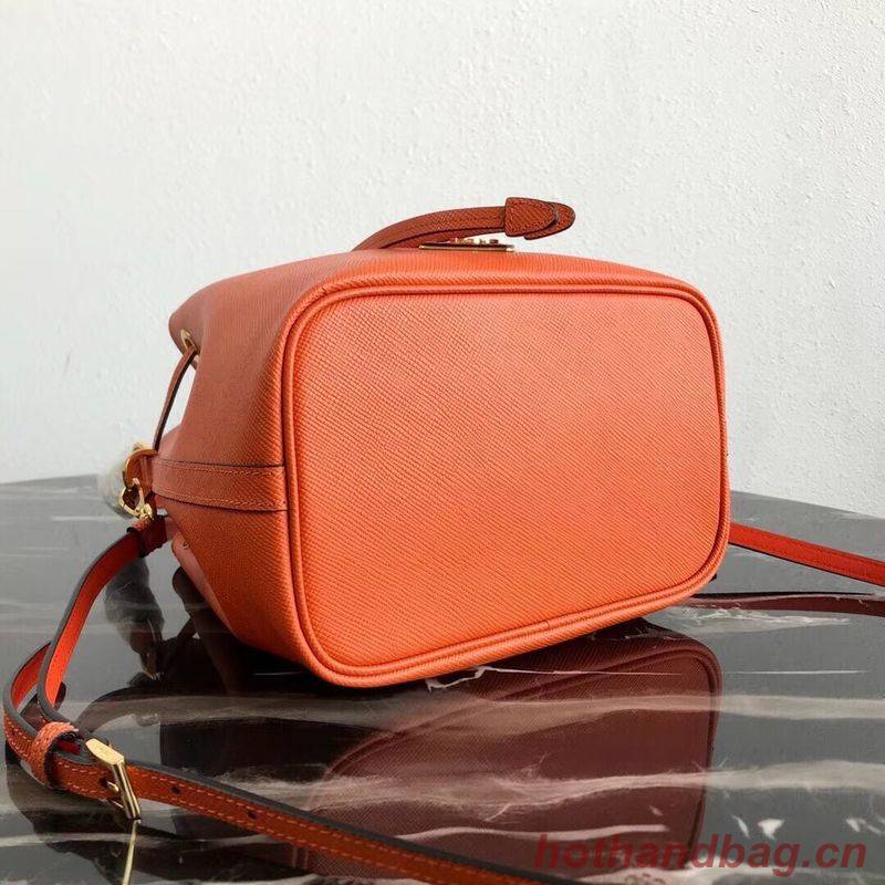 Prada Galleria Saffiano Leather Bag 1BE032 Orange