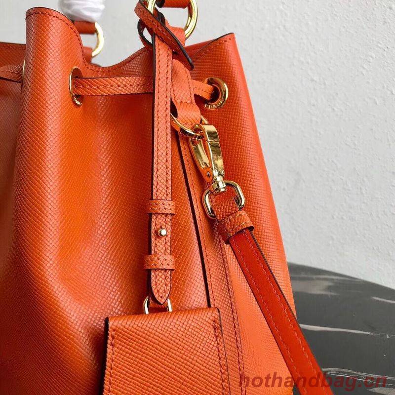 Prada Galleria Saffiano Leather Bag 1BE032 Orange