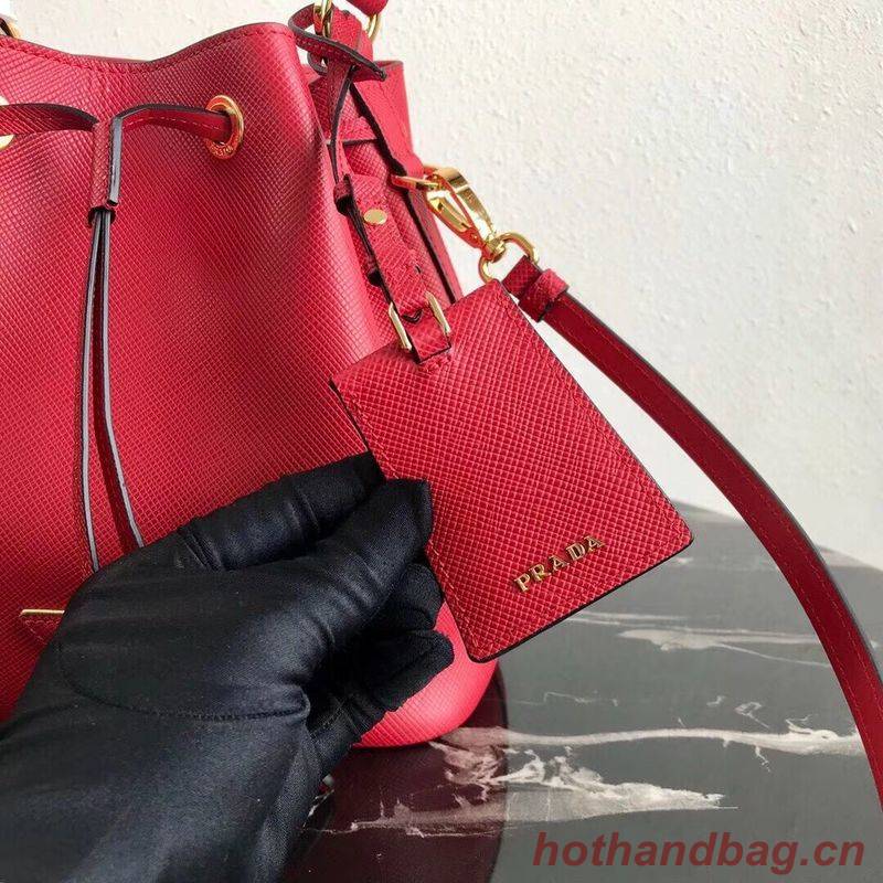 Prada Galleria Saffiano Leather Bag 1BE032 Red