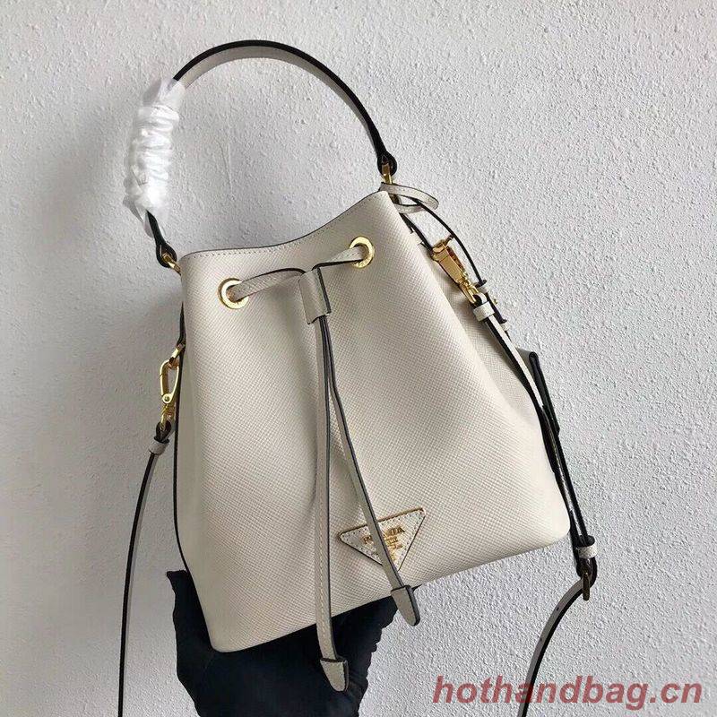 Prada Galleria Saffiano Leather Bag 1BE032 White