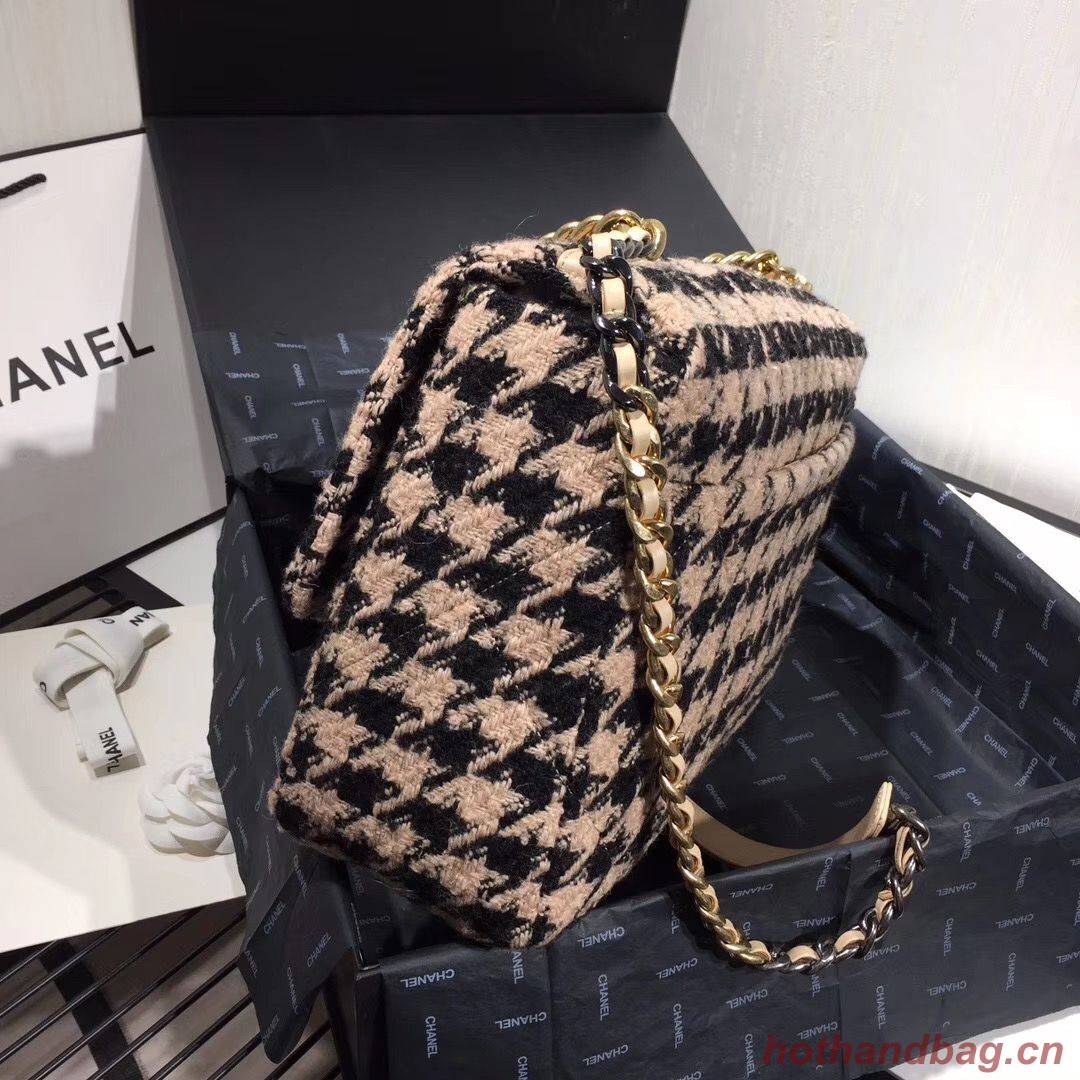 Chanel Original Flap Bags Houndstooth A3269 Black&Beige