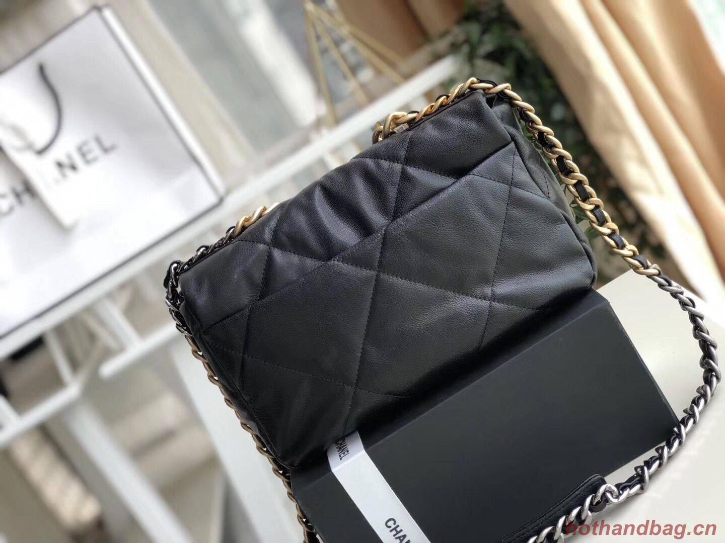 Chanel 19 flap bag AS1160 Black