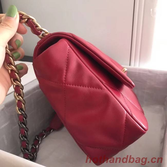 Chanel 19 flap bag AS1160 Red