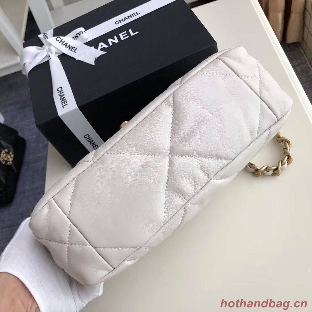 Chanel 19 flap bag AS1160 White