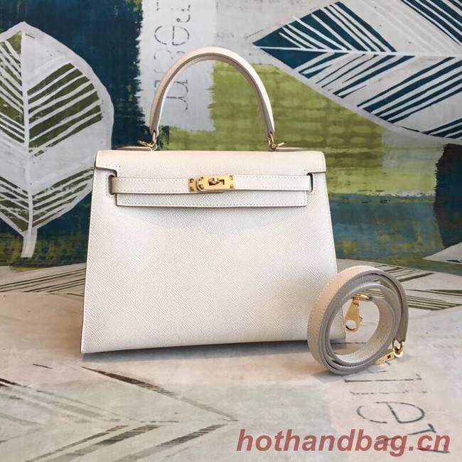 Hermes original Kelly Epsom Leather KL32 white