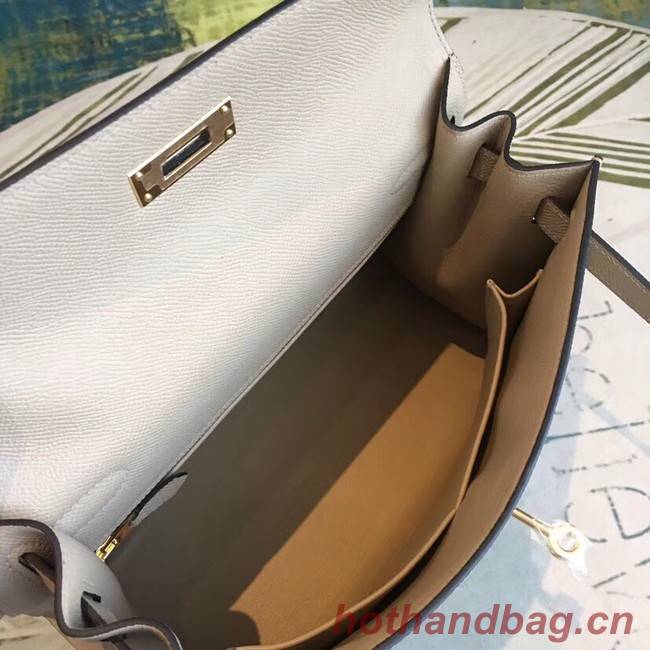 Hermes original Kelly Epsom Leather KL32 Beige