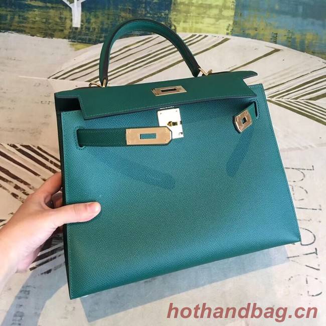 Hermes original Kelly Epsom Leather KL32 green