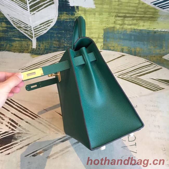 Hermes original Kelly Epsom Leather KL32 green