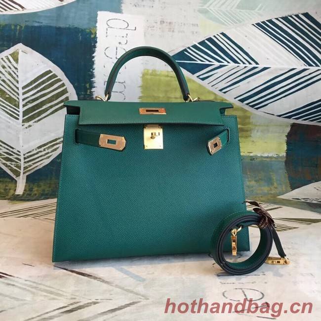 Hermes original Kelly Epsom Leather KL32 green