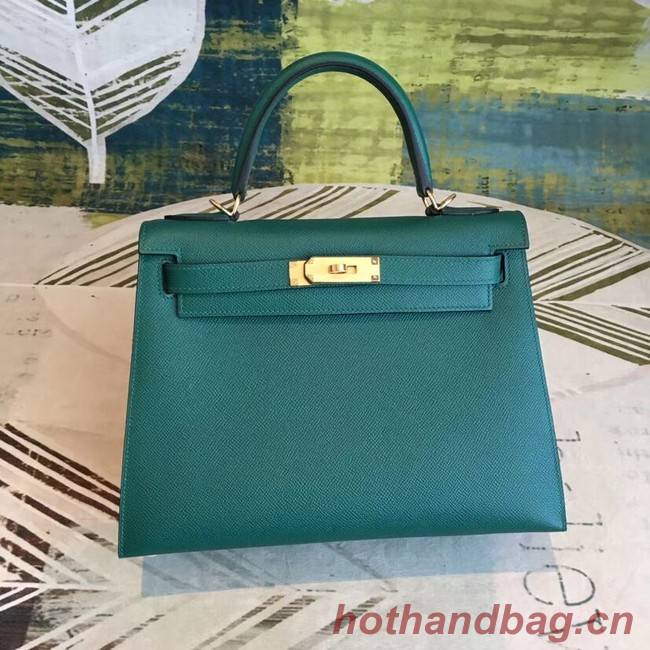 Hermes original Kelly Epsom Leather KL32 green