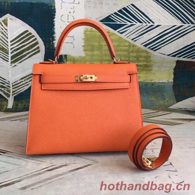 Hermes original Kelly Epsom Leather KL32 orange